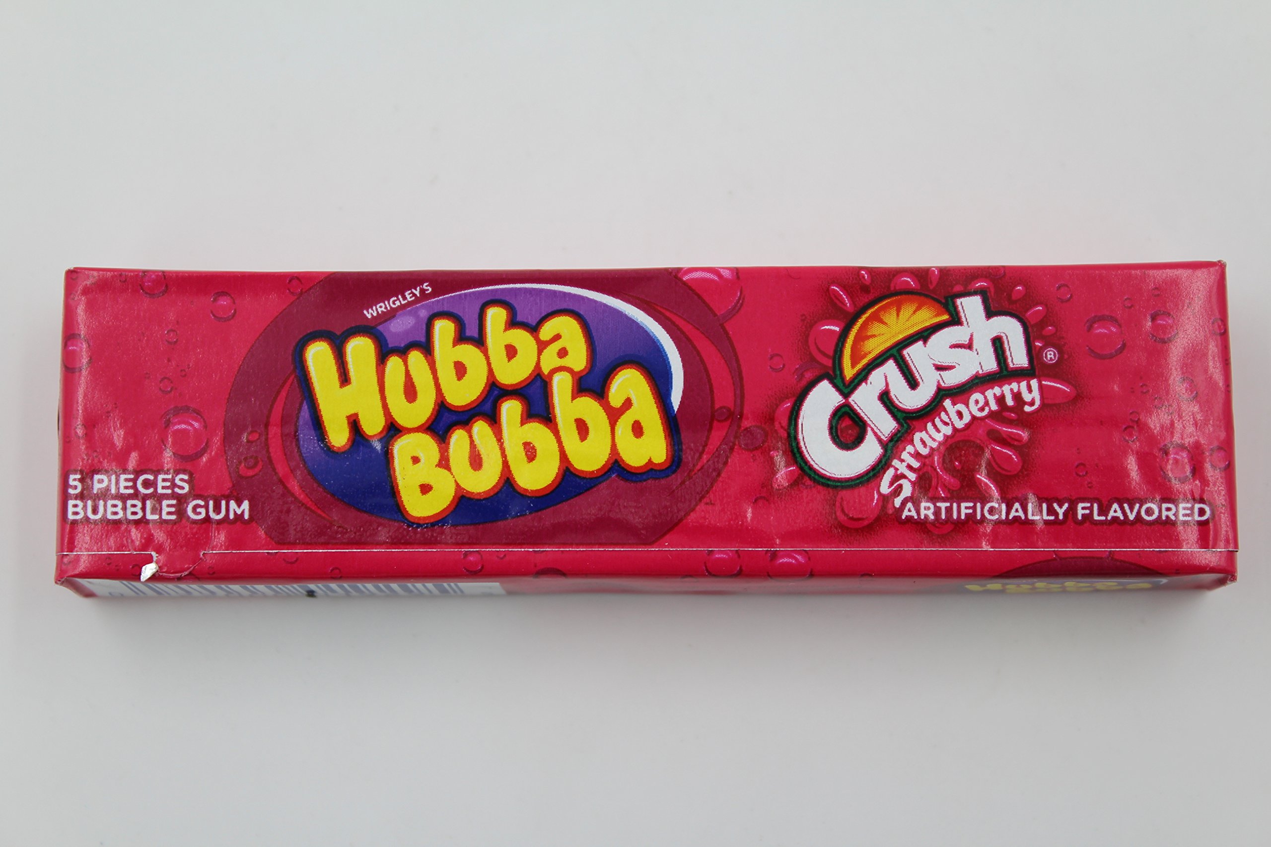 Hubba Bubba Crush Strawberry 5 Piece Bubble Gum
