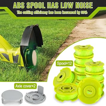 Trimmer String for Ryobi Weed Wacker String Replacement, 11FT/0.080'' Twisted String Compatible with Ryobi One Plus+ AC80RL3 Trimmers, Weed Eater String for Ryobi 18V,24V,40V Trimmers Refill(12+2)
