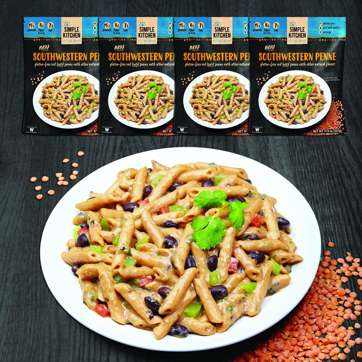 Simple Kitchen Southwestern Penne Healthy Easy Meal (4 Servings, Pack of 4))