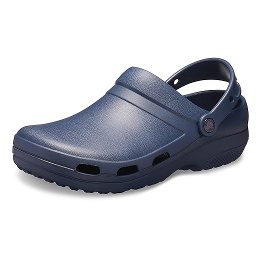 Crocs Unisex Men's and Women's Specialist II Vent Clog | Work Shoes, Navy, 17 US