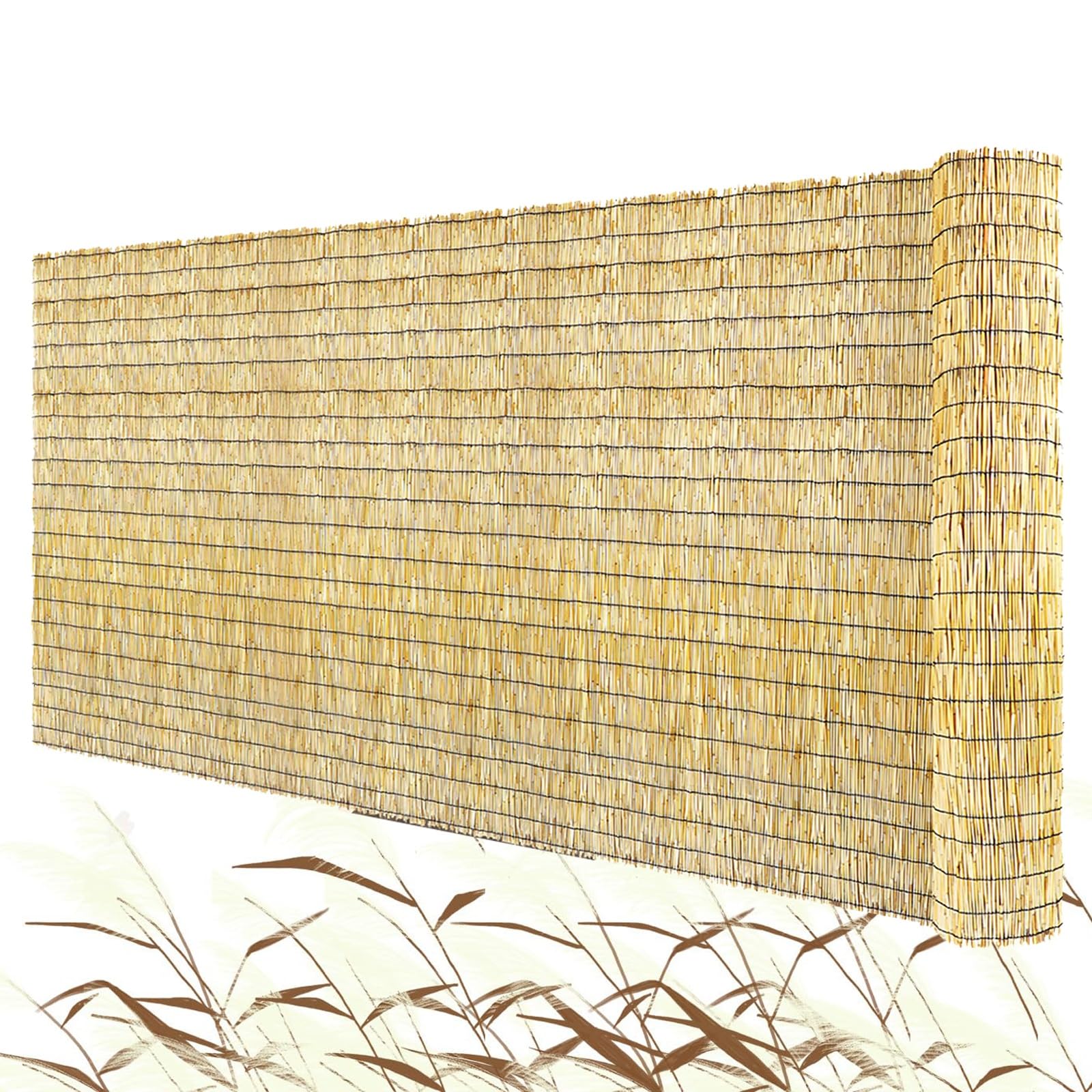 Clôture en bambou naturel extérieur pour brise-vue balcon et terrasse