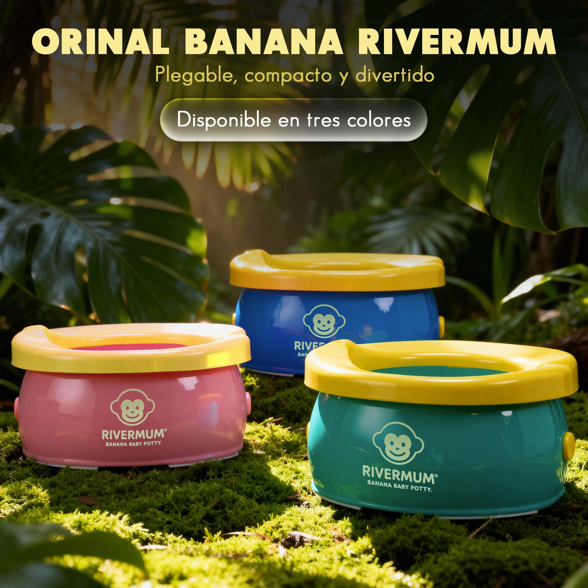 Kit Orinal Portatil Niños Plegable Banana XL, Orinal Infantil Pórtatil para viajes o casa, WC Inodoro portatil Niños, Potty Training, Incluye Bolsas, Pegatinas y Cacalendario (ROSA) - 2