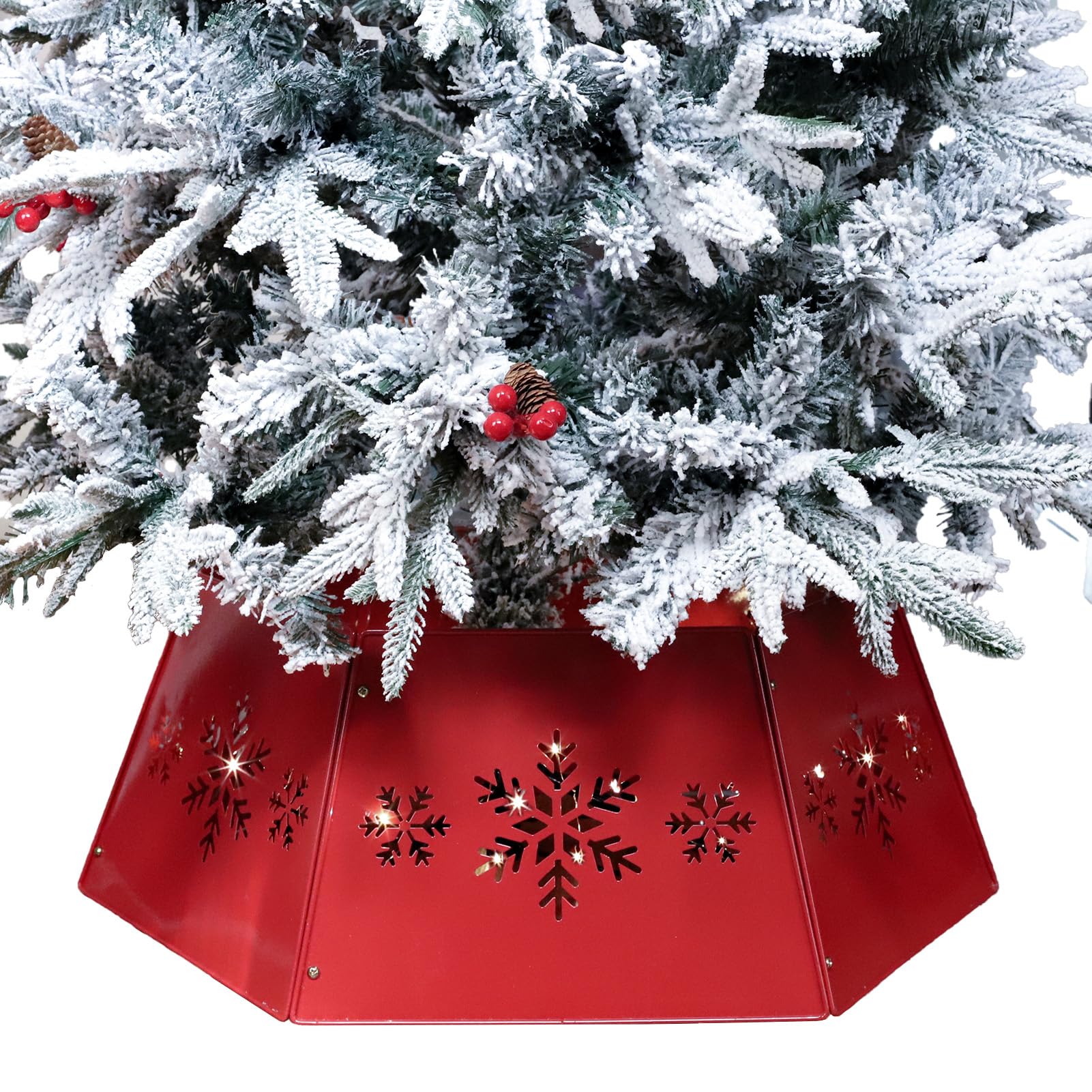 Collari per albero di Natale in metallo per alberi artificiali