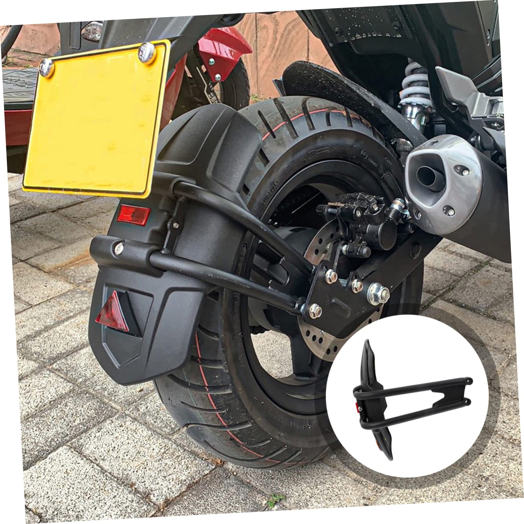 Parafango Moto di Ricambio Stili Multipli Nero in Plastica