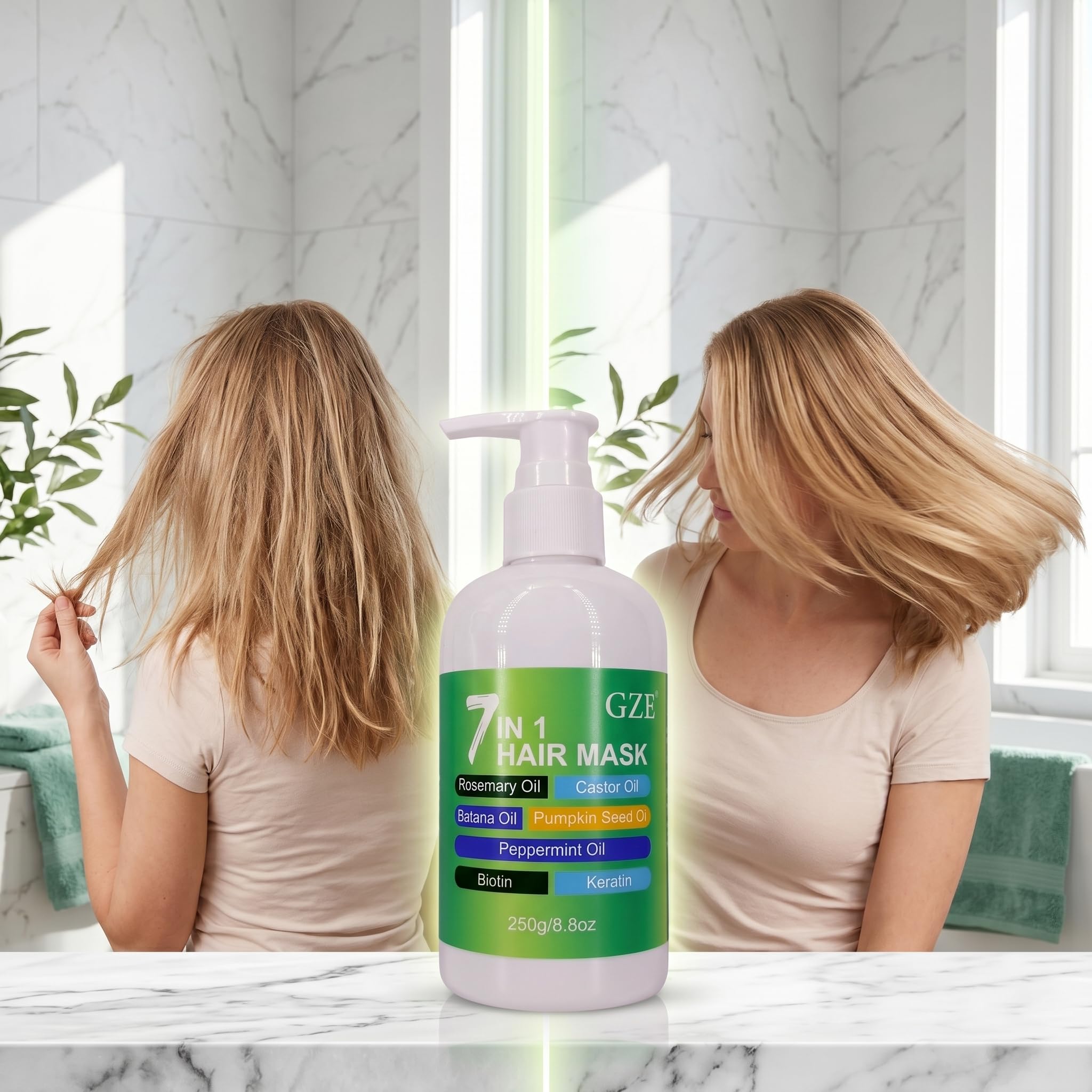Amazon.com: GZE 7 in 1 Hair Mask - Repair Dry & Damaged Hair