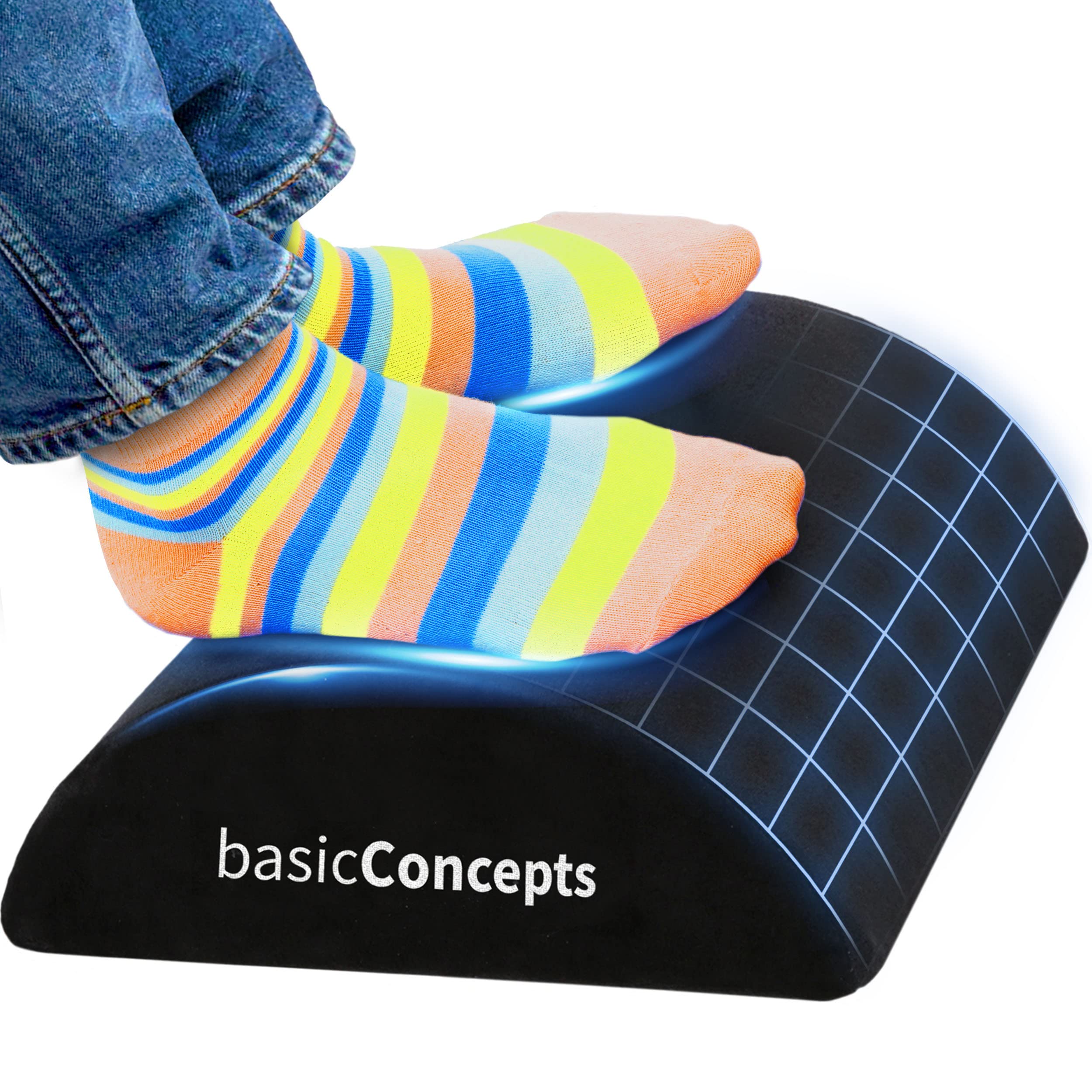 Airplane Footrest (Soft but Firm), Perfect Foot Hammock Airplane or Office Footrest to Relax Your Feet, Ergonomic Foot Rest Under Desk for Office Use, Washable Cover, Foot Stool Under Desk