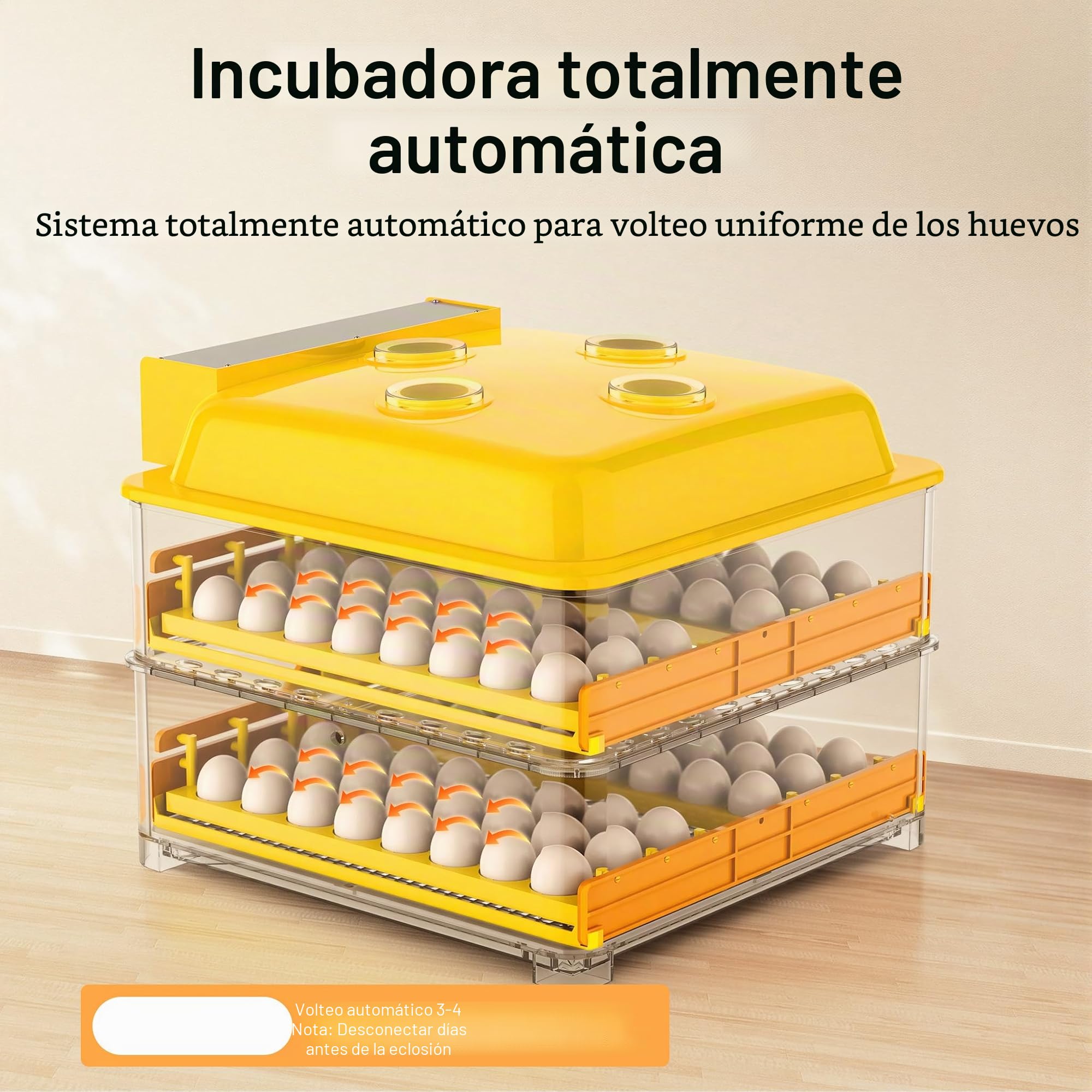 Incubadora automática capacidad para 96 huevos de gallina, aves de corral, pato, codorniz, reptil