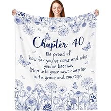 40th Birthday Gifts Women Chapter 40 Year Old Birthday Blanket 50"x60"