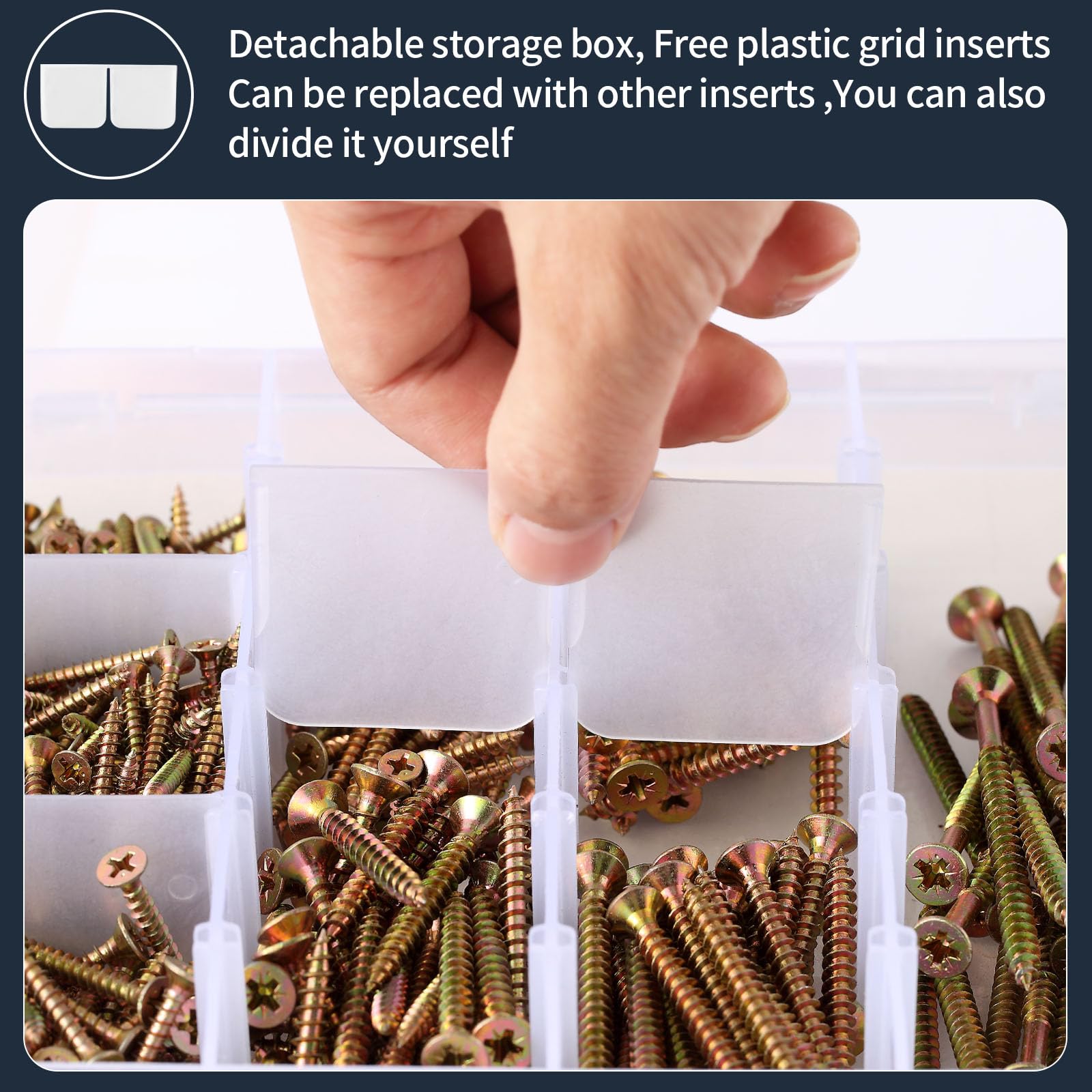 800 Pcs Vis à Bois Autotaraudeuses - Tête Plate Phillips, Autoperforante en Acier Au Carbone Ultra Dur, Zinc Coloré - Parfait Pour