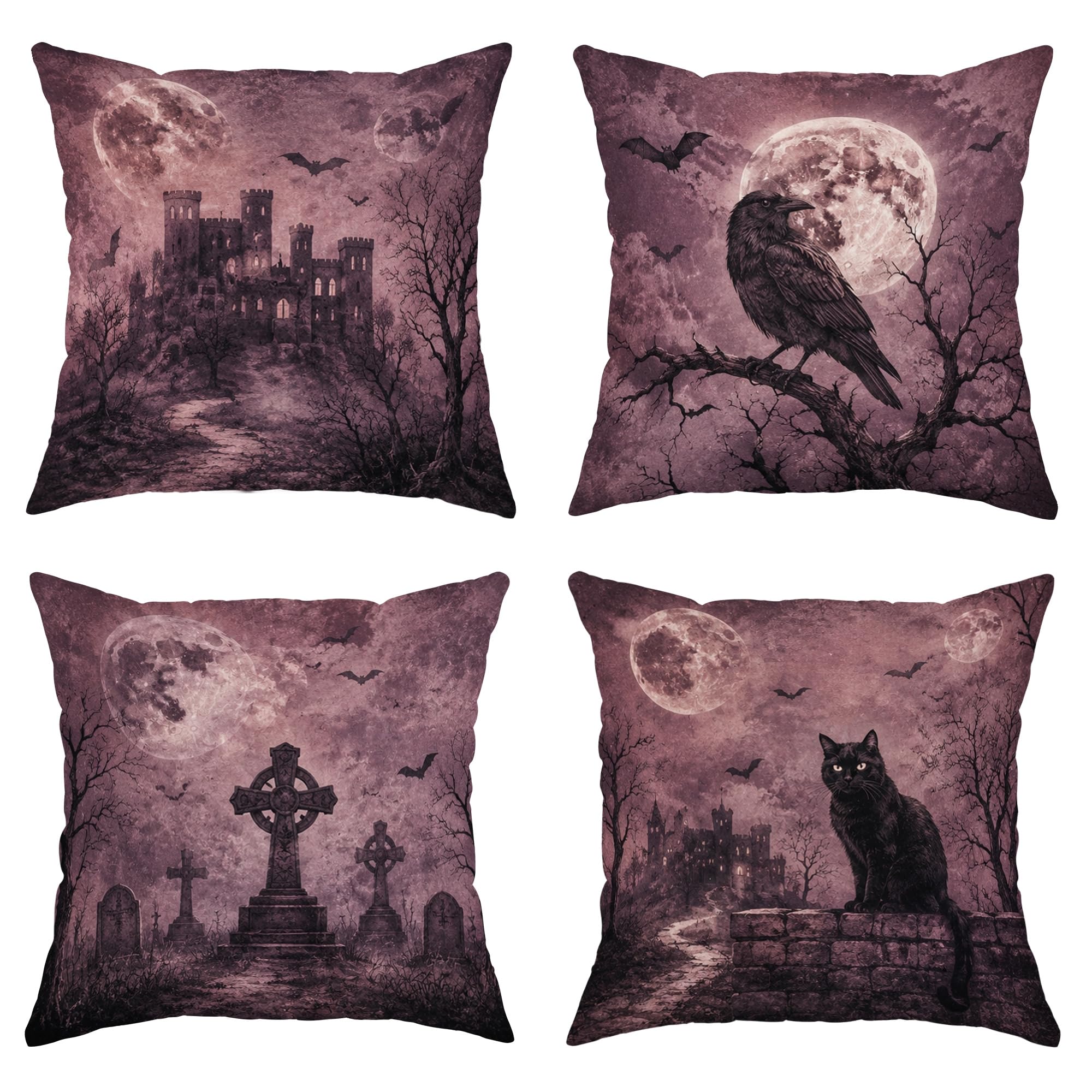 Housses de coussin chat gothique pour transformer votre canape de lit