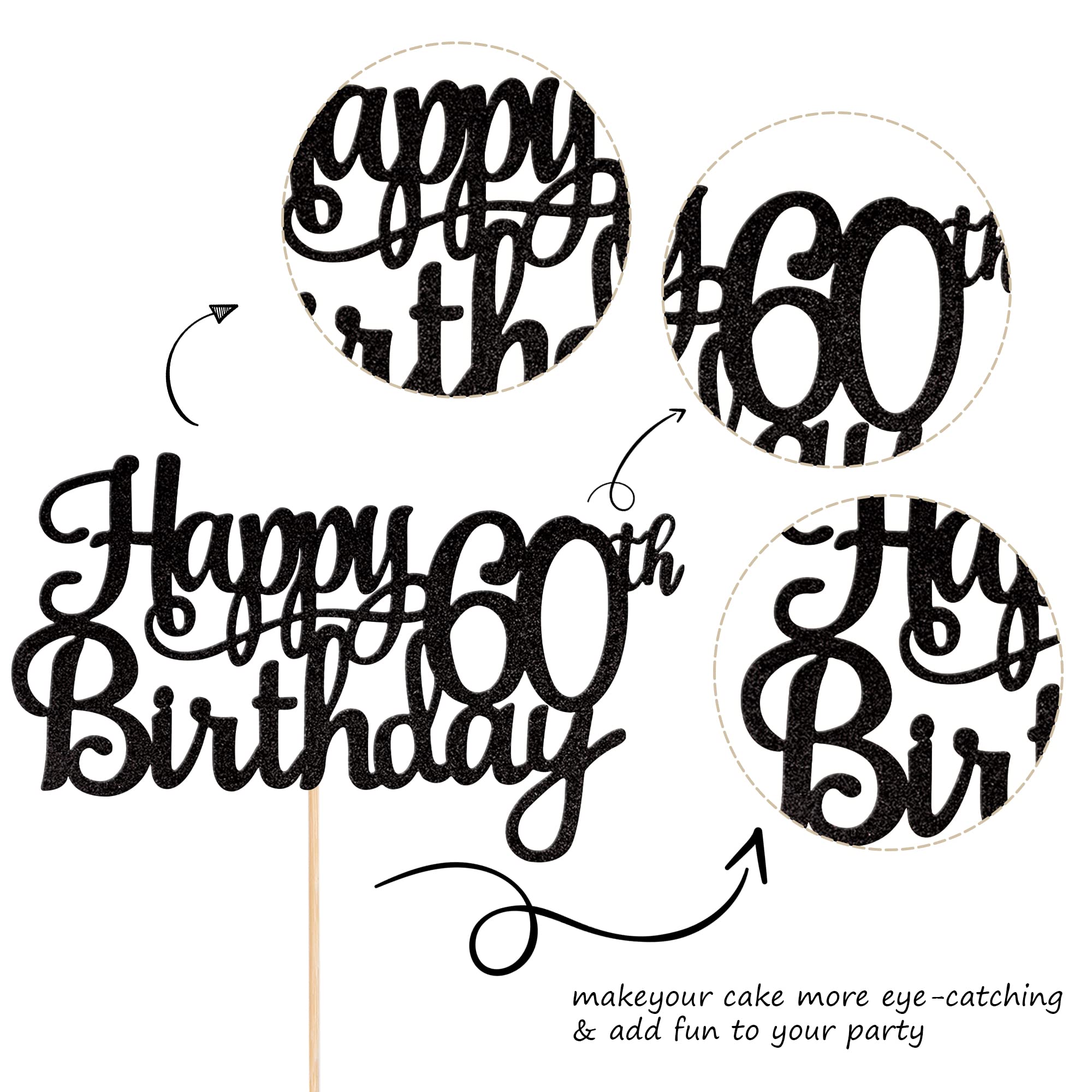Gold Glitzer Cake Topper „Straight Outta 1963“ – Für 60. Geburtstag Oder Hochzeitstag, 13,5x22 Cm