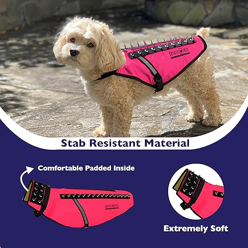 Miniatura 2 de CoyoteVest Chaleco de protección de arnés para perro, accesorios reflectantes para perro con picos para proteger a tu mascota de ataques de animales
