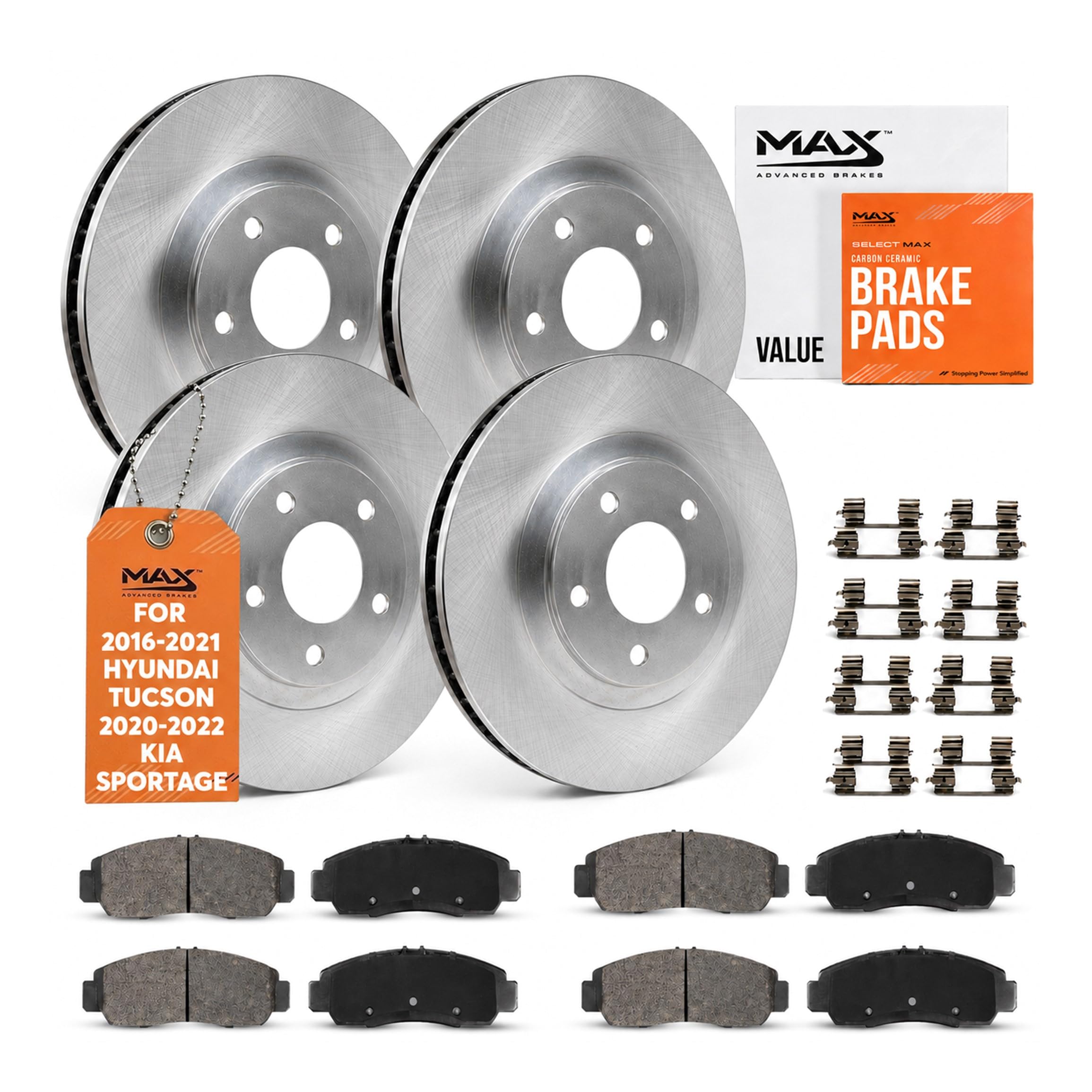 Max Advanced Brakes Front &amp; Rear Brake Kit For Hyundai Tucson