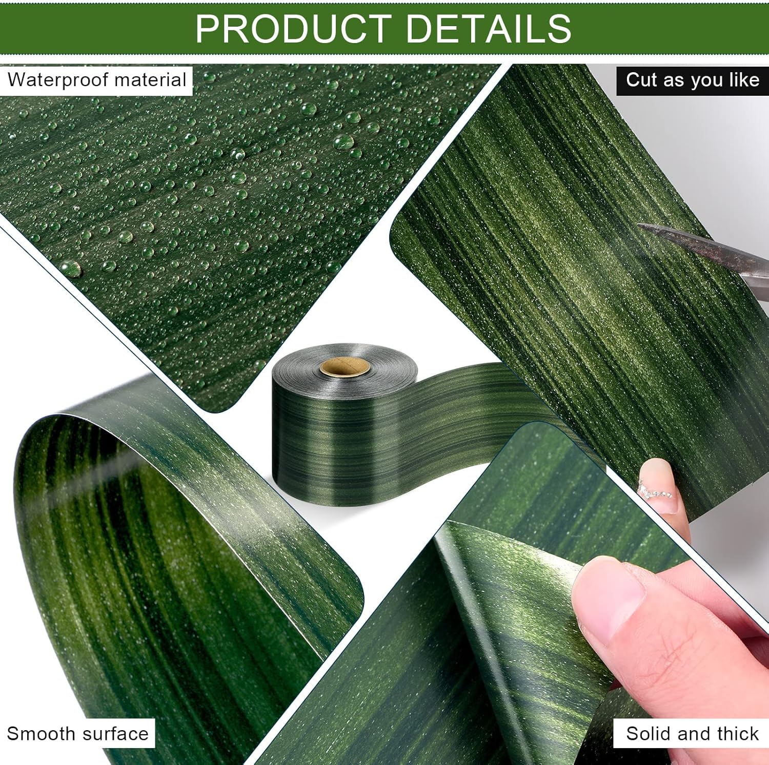 Syhood Outdoor Ribbon Poly Satin Ribbon Floral Craft Decoration Aspidistra Leaf Riband Easter Holiday Outdoor Decorating(4 Inch X 100 Yards,Dark Green)
