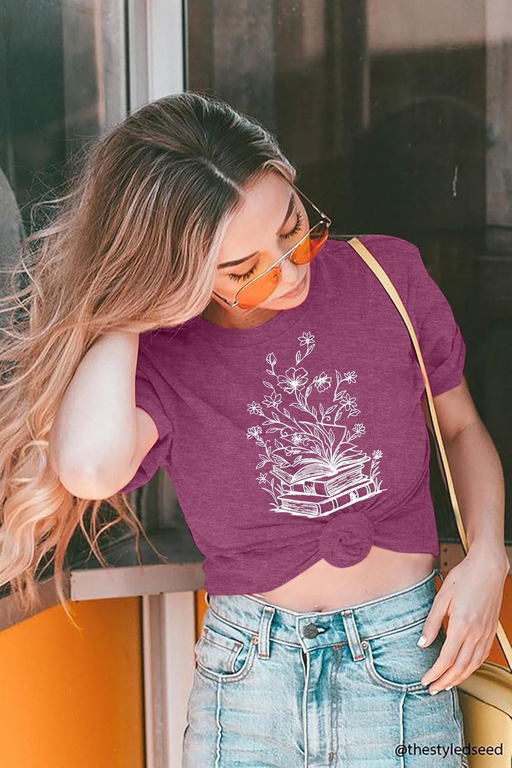 Book T-Shirts for Women It's A Good Day to Read Shirts Book Lovers Shirt Casual Short Sleeve Tee Tops - Image 3