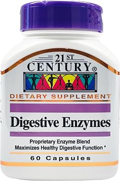 21st Century Digestive Enzymes, 60 Capsules