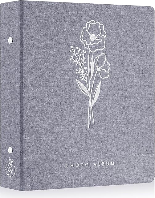 Lanpn Album fotograficzny 11 x 15, 11,5 x 15 cm, na 400 zdjęć, znakomity zestaw albumów na zdjęcia, każdy może pomieścić 400 poziomych i pionowych zdjęć, dla chłopców i dziewcząt (szary)