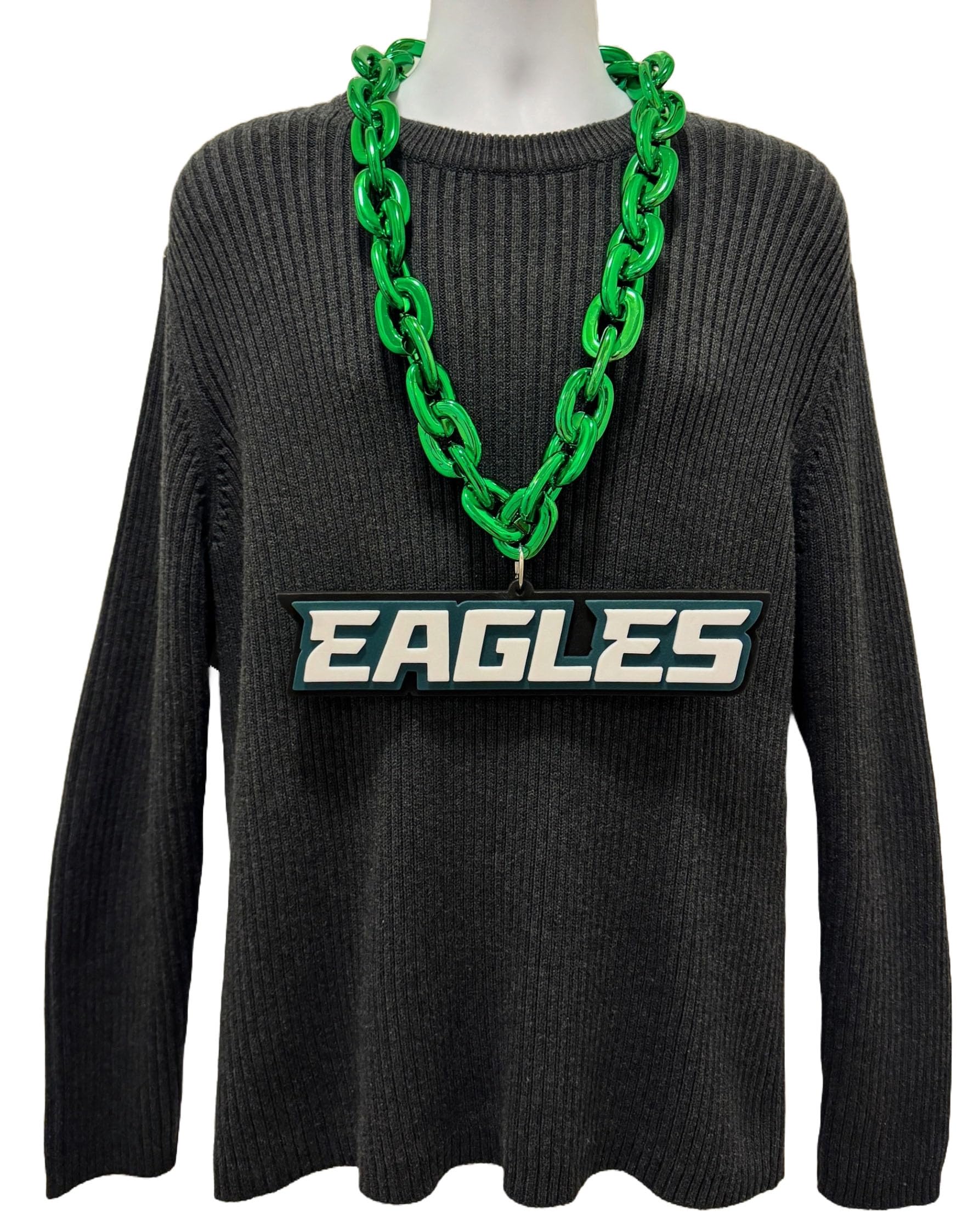 aminco Philadelphia Eagles Wordmark NFL Chaîne de fan Vert, Plastique, Pas de gemme