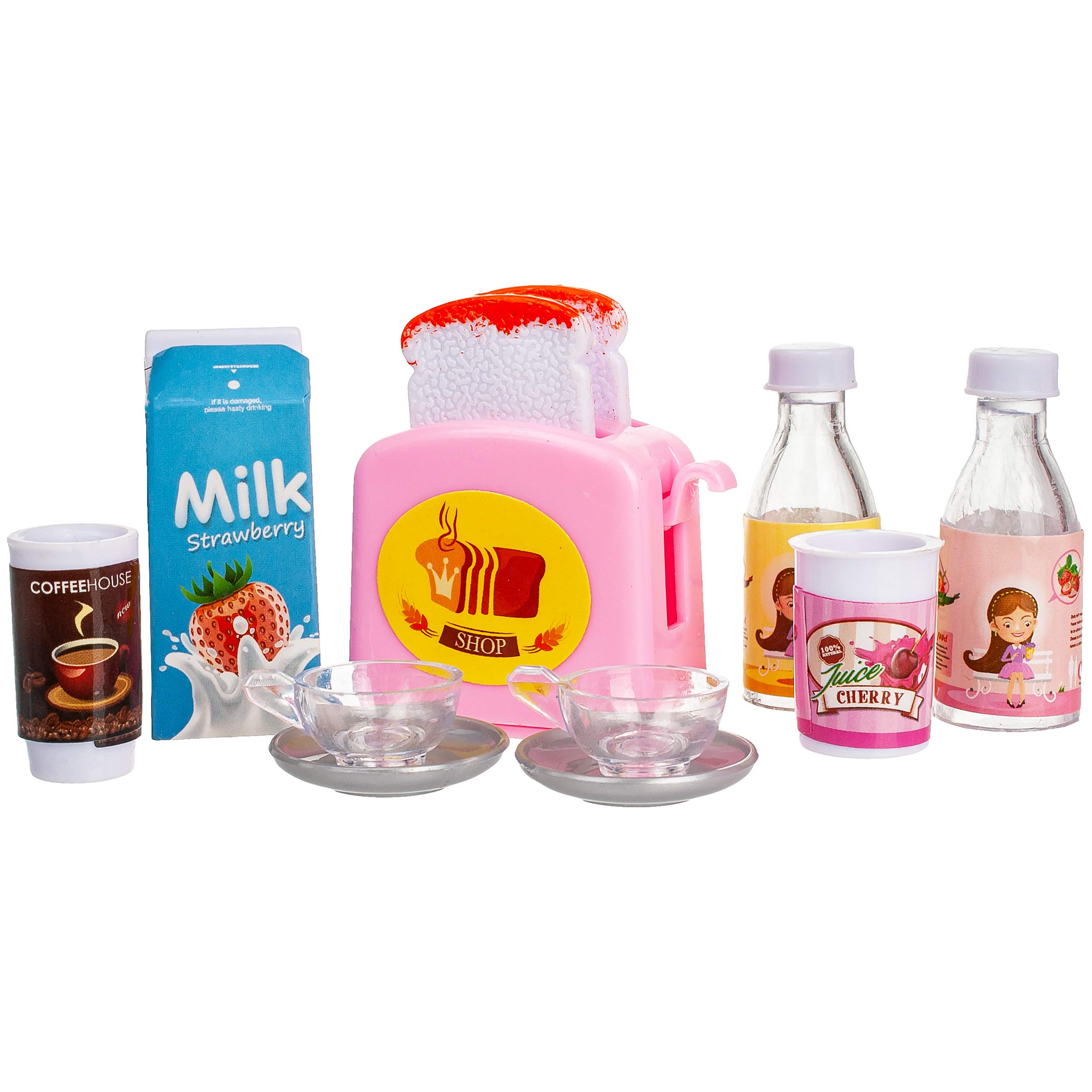 alles-meine.de GmbH Puppenhaus Möbel - Sound & Licht - 31 cm groß - Backofen + Herd + Geschirrspüler + Mikrowelle + Spüle - mit Zubehör - Miniatur Puppenstube Küche - passend für..
