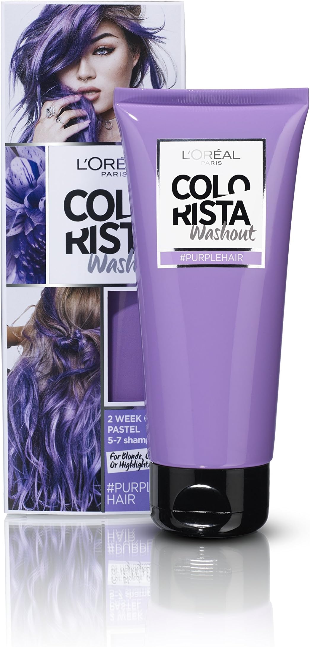 L'Oreal Colorista Washout Purple Semi-Permanent Hair Dye, 80 ml (Pack of 1)