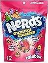 NERDS Gummy Clusters Candy, Rainbow, Crunchy and Gummy, 8 oz