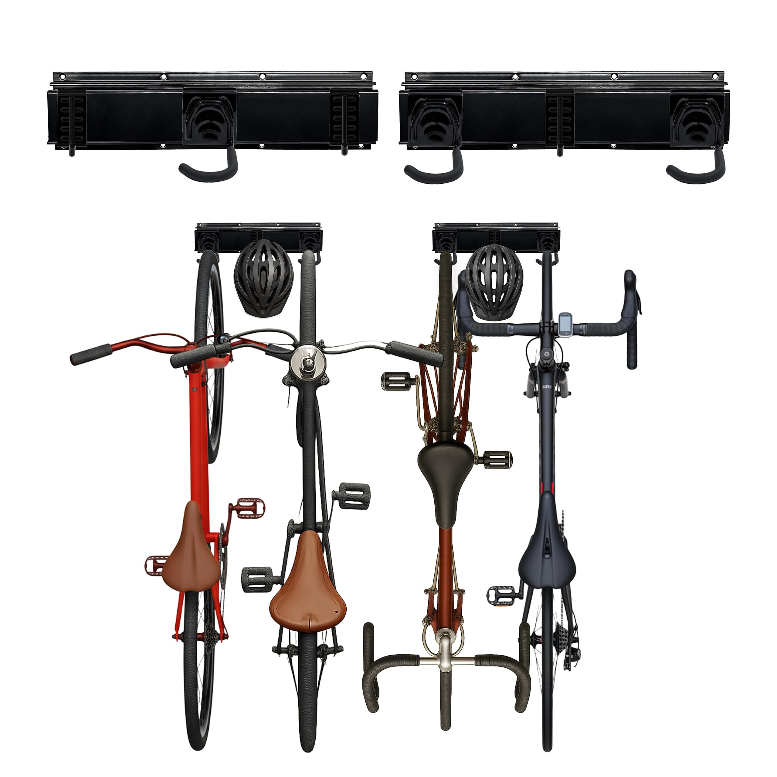 Soporte de pared para bicicletas Relaxdays vertical para zona de almacenamiento