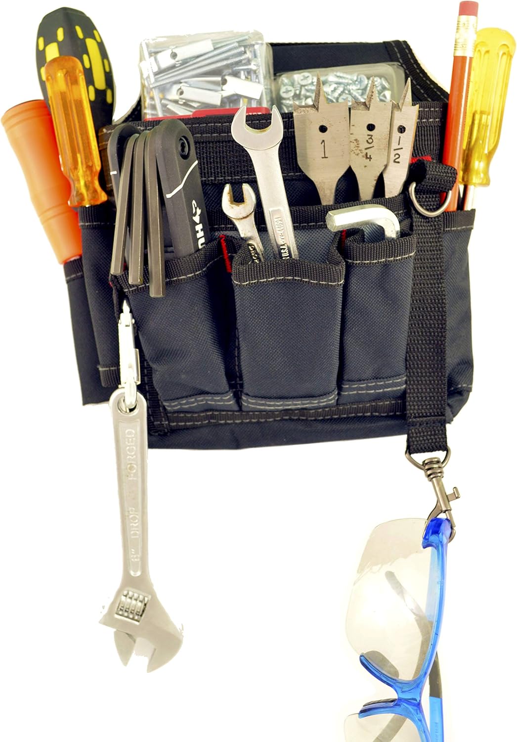 McGuire-Nicholas 8 in. W x 8 in. H Polyester Tool Pouch 7 Pocket Black 1 pc.