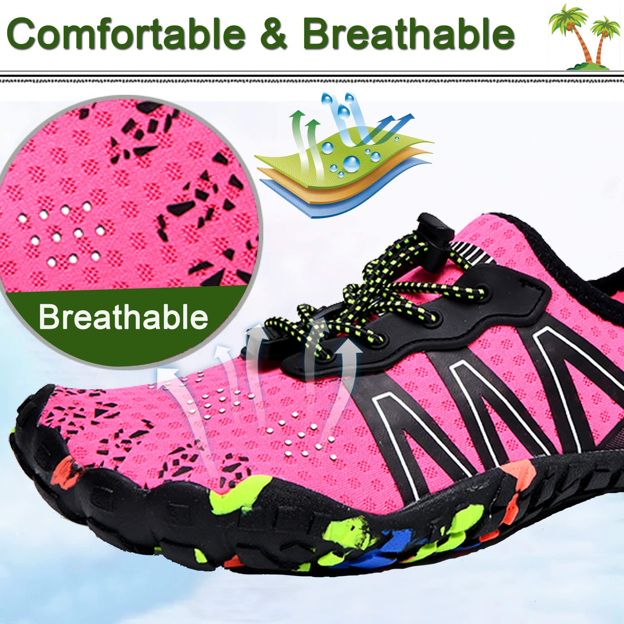 Scarpe da Acqua Scarpe da Spiaggia da Uomo Donna Scarpe da Surf a Piedi Nudi Quick Dry Scarpe da Mare da Donna Leggero Unisex Sport Diving Scarpe da Piscina