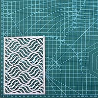 Vista 9 de Matrices de metal con marco rectangular ondulado, fondo de marco rectangular de onda hueca, plantillas de corte de boda para álbumes de recortes