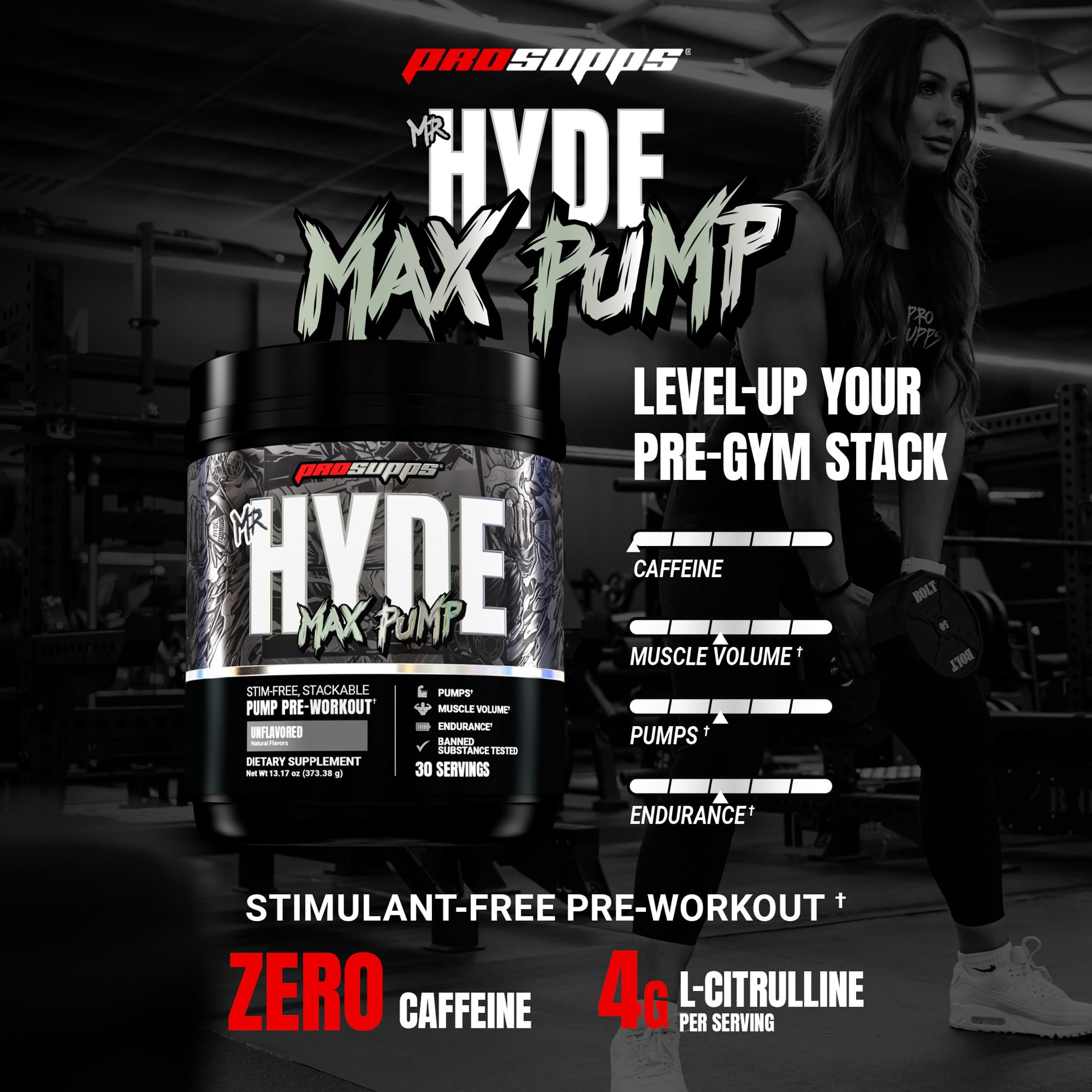 ProSupps Mr. Hyde Max Pump Pre Workout Powder, Unflavored — Amazon image 2
