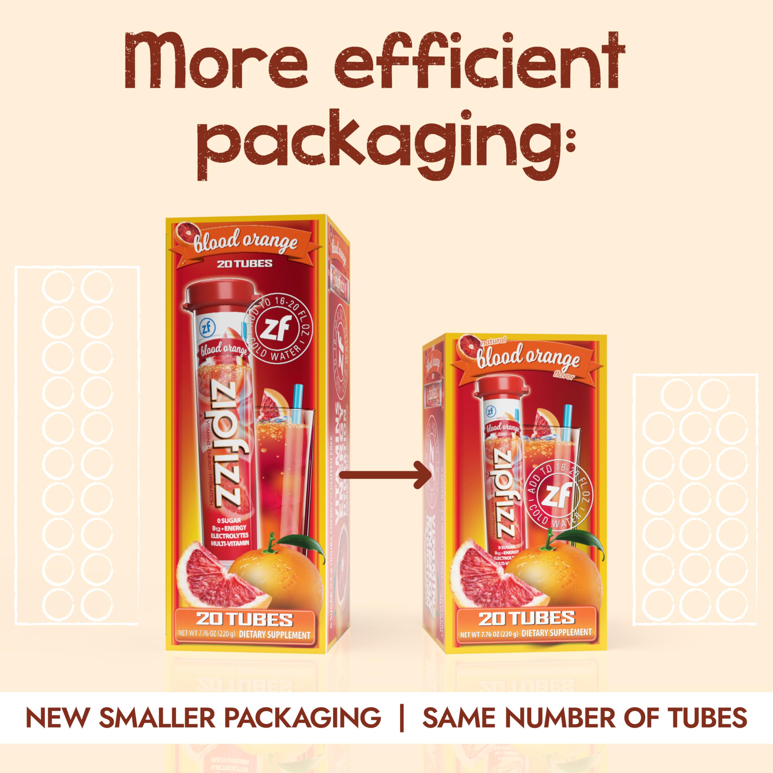 Amazon.com: Zipfizz Daily Energy Drink Powder, Blood Orange, 20