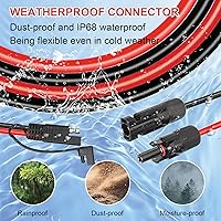 Vista 4 de Cable Adaptador de Panel Solar a SAE - Cable de Extensión Solar de 8 pies 10AWG para Kit de Cargador de Batería de Panel Solar RV Caravana