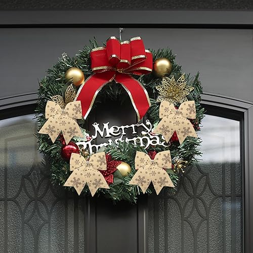 Miniatura 3 de Glodecart 2 rollos de cinta de Navidad para lazos de corona, regalos, cinta de terciopelo rojo y verde para envolver regalos, suministros de fiesta,