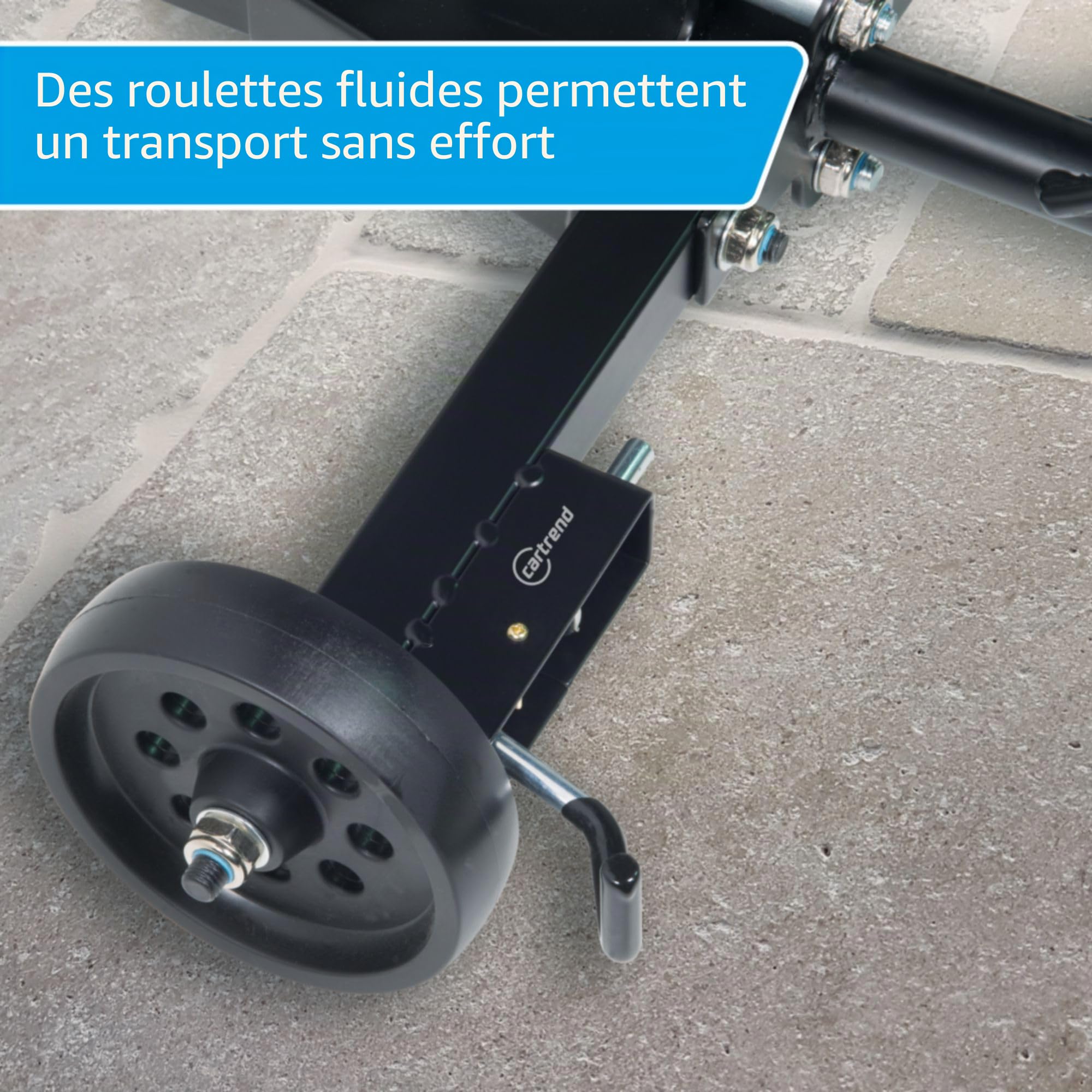 cartrend Cotons de jante, arbre de jante mobile avec housse de protection pour pneus, jusqu'à 255 mm de largeur, coussinets pour protéger les jantes