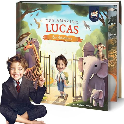 Libro de cuentos personalizado para niños, increíble aventura en el zoológico, nombre y foto personalizados, regalos para bebés, historia atractiva