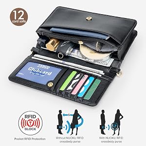 nuoku Women Small Crossbody Bag Cellphone Purse Wallet with RFID