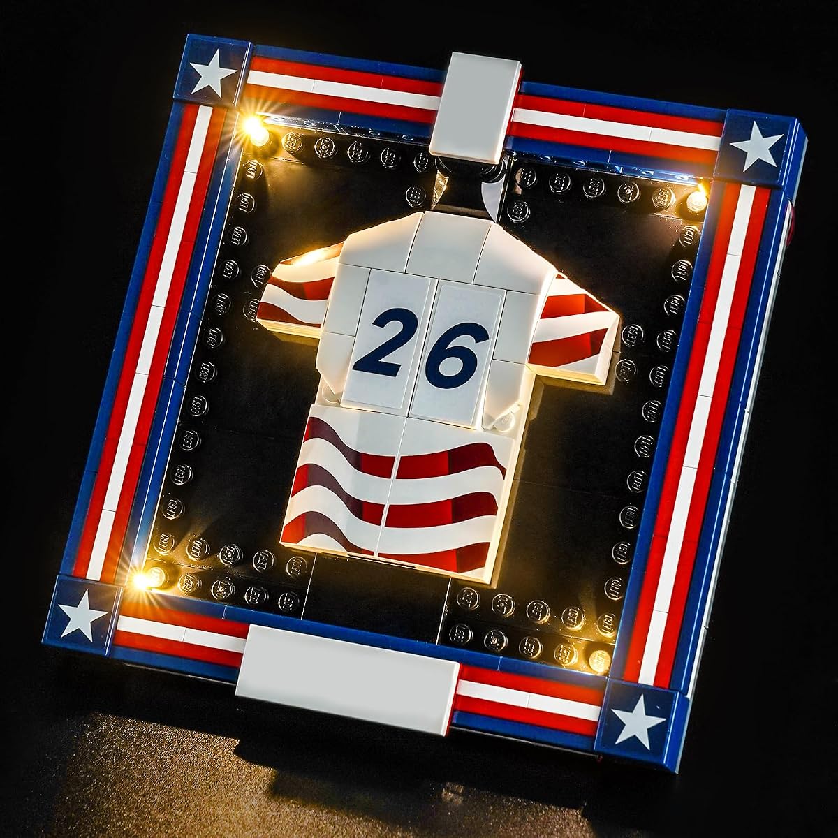 Kit de luces compatible con Lego 43033 2026 camiseta de la selección nacional de fútbol de EE. UU. - No solo modelo real, accesorios de iluminación LED para coleccionistas de exhibiciones LEGO Editions
