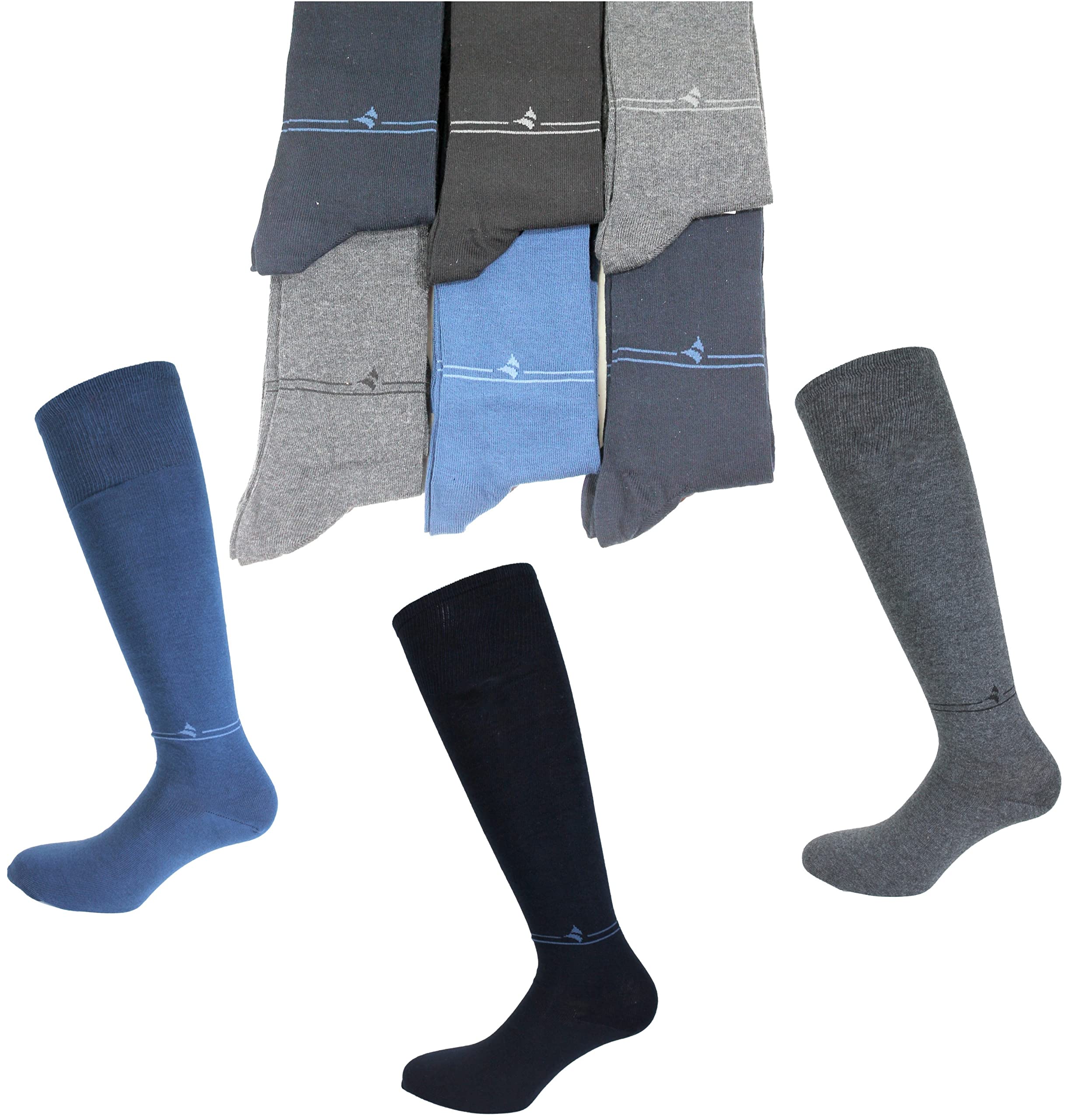 POMPEA 3 PAIA CALZINI SPORTIVI ART. BIKE SOCKS COTONE UOMO E DONNA (35/38, Blu - Foto 6