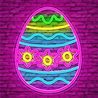Vista 8 de Letrero de neón de huevo de Pascua regulable, decoraciones de Pascua, orejas de conejo, letrero de neón LED para decoración de pared, letrero de luz