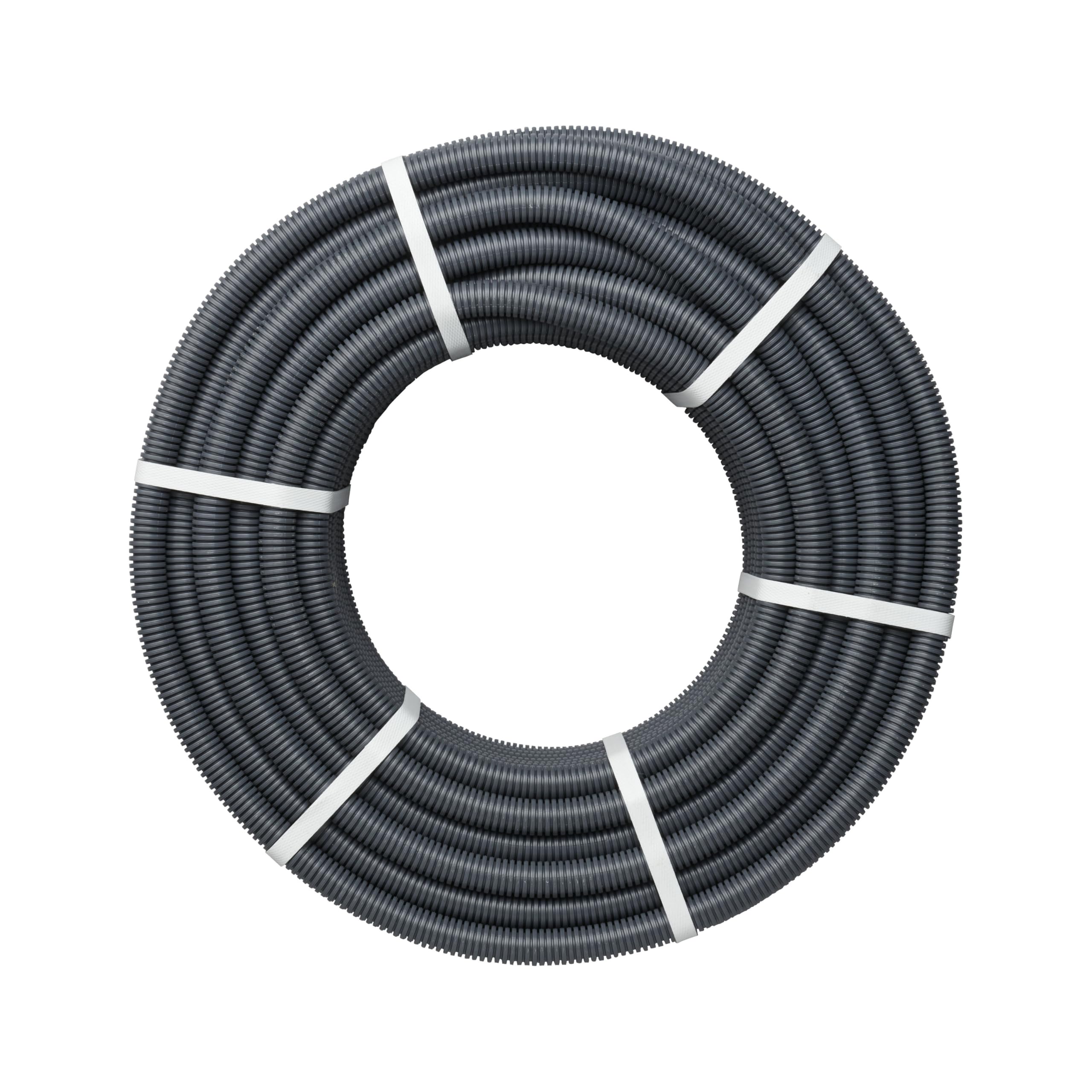 DEBFLEX - Gaine Electrique Préfilée 3 x 2,5 mm² - Couronne Gaine Diam. 20 mm - Pour Passage de Cables en Apparent ou en Encastré - 50 Mètres - Gris