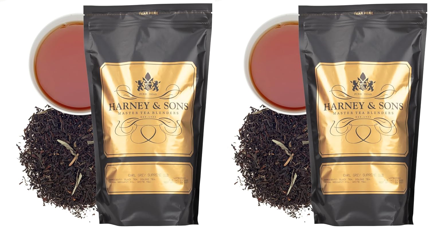 Harney & Sons Earl Grey Supreme Tea,Loose leaf 16 ounce,(Pack of 2)