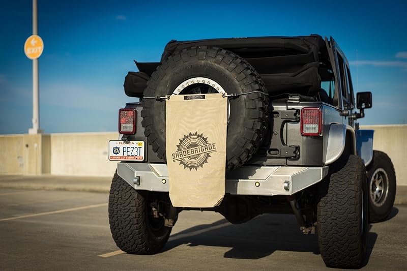 Lixeira Externa de Tela SPIDERWEBSHADE Mesh TrailSac para Wrangler, Bronco, UTV e ATV, Tan