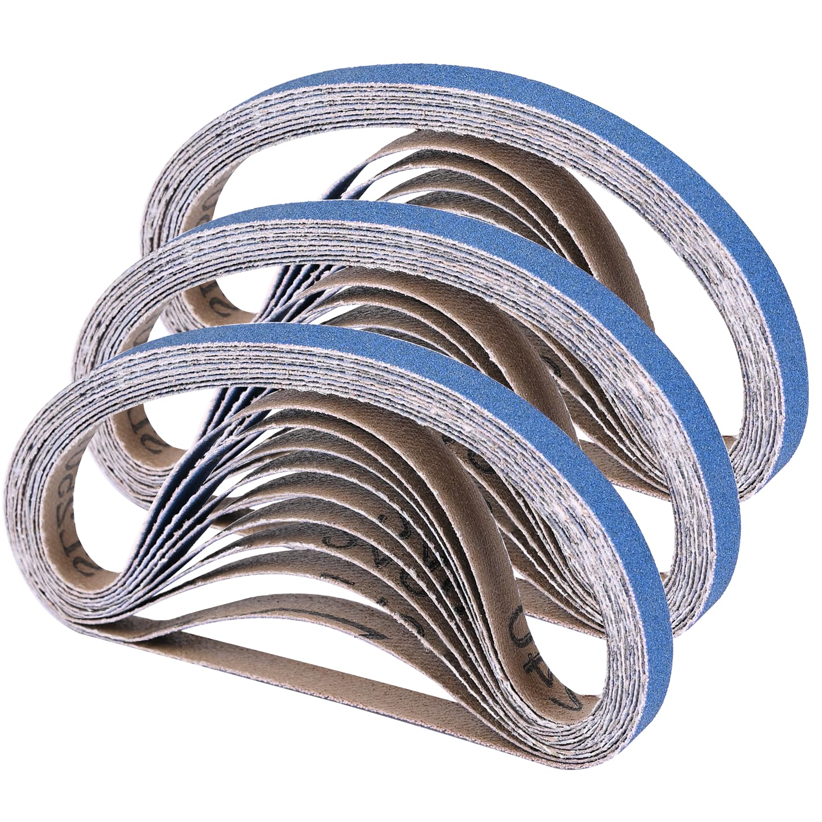 Shineboc Sanding Belt 10 x 330 mm, 30PCS Sander Belts 240 Grit for Polishing Metal Wood