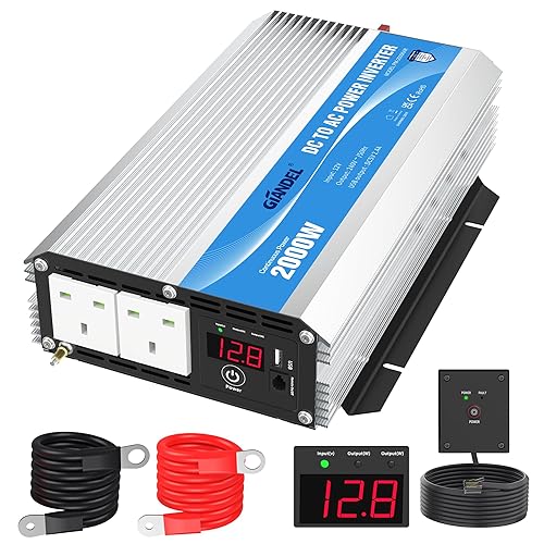 GIANDEL Car Power Inverter 2000W DC 12V to AC 240V