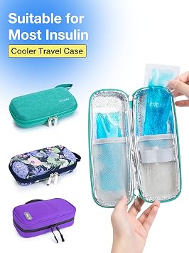 Leng Ke TSA Approved Ice Packs for Travel, Small Ice Packs, Reusable Ice Packs for Medication, Sutiable for Most Insulin Cooler Travel Case (4 Packs)