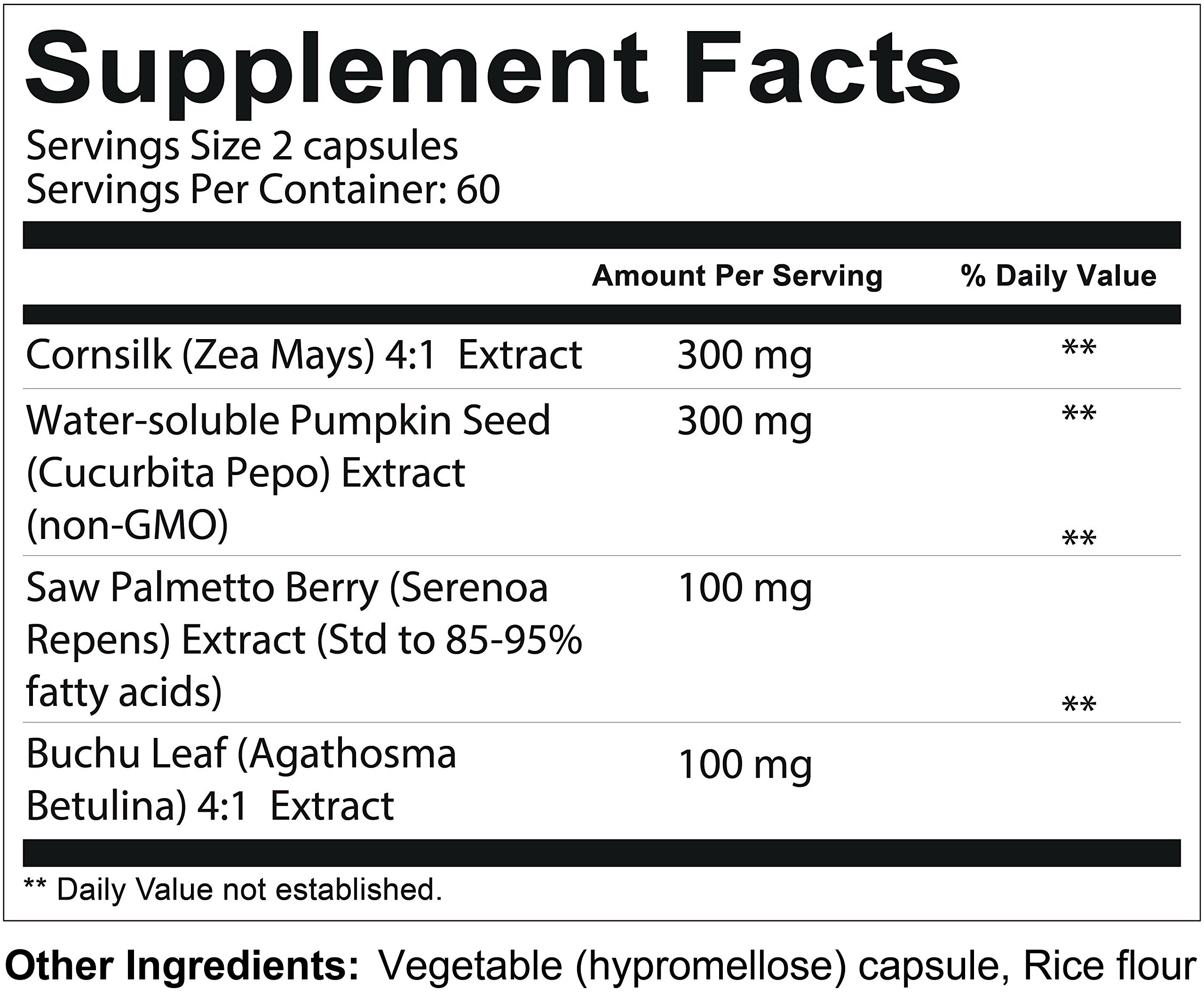 Stronghold Bladder Control by Biovy™ Extra Serving Size (120 Capsules) and Potency to Support