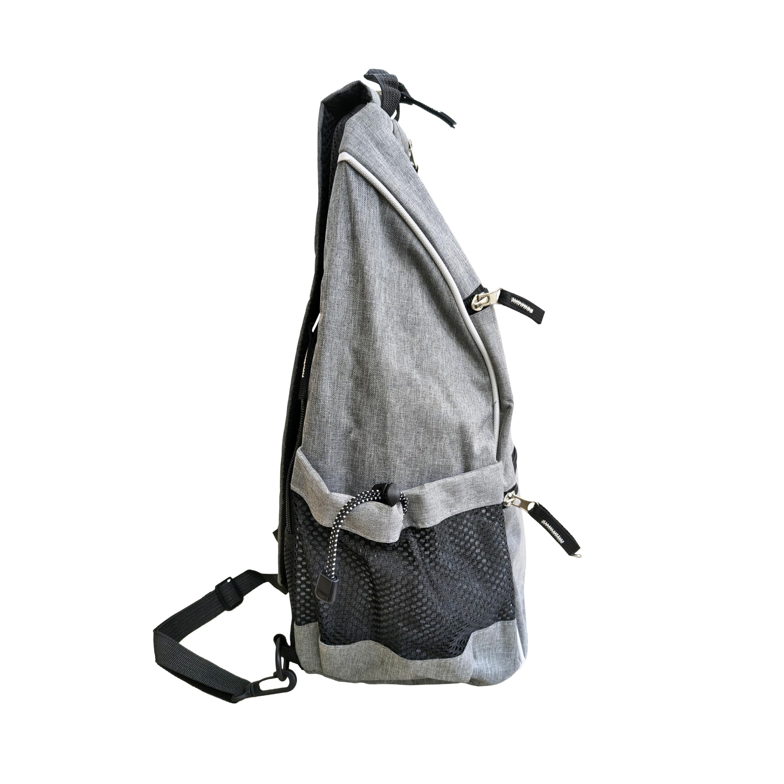 Total Pickleball Sling Bag for Paddles, Balls and Gear with Multiple Zipper Pockets, Polyester Material (Grey) 1