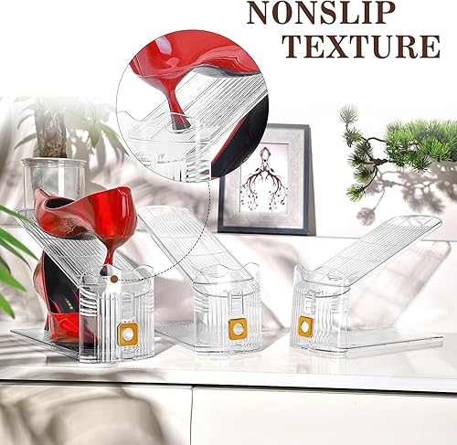 Miniatura 3 de Organizador de ranuras para zapatos para armario, paquete de 12 organizadores apiladores de zapatos, ahorro de espacio de almacenamiento de zapatos