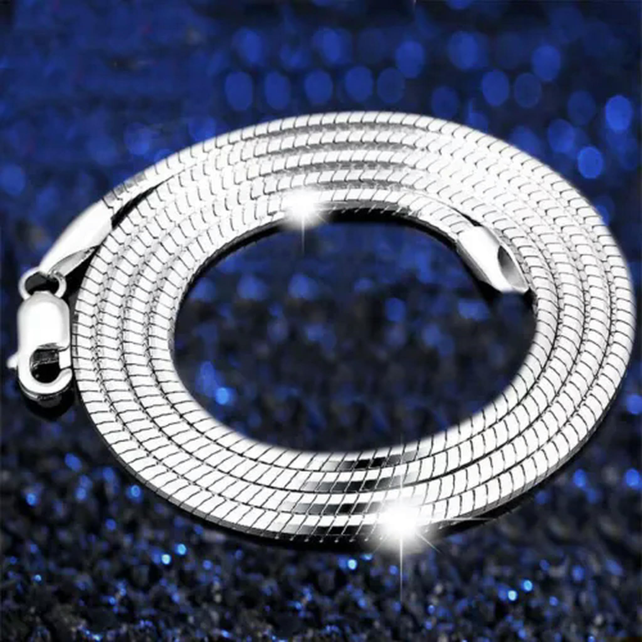 Chaîne d'argent S925 collier de serpent mince cadeau idéal mixte - 8