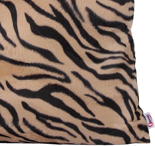 Miniatura 2 de Queenie  2 fundas de cojín de piel sintética para sofá, disponible en 5 colores y 6 tamaños diferentes (23.6 x 23.6in), tigre bengala